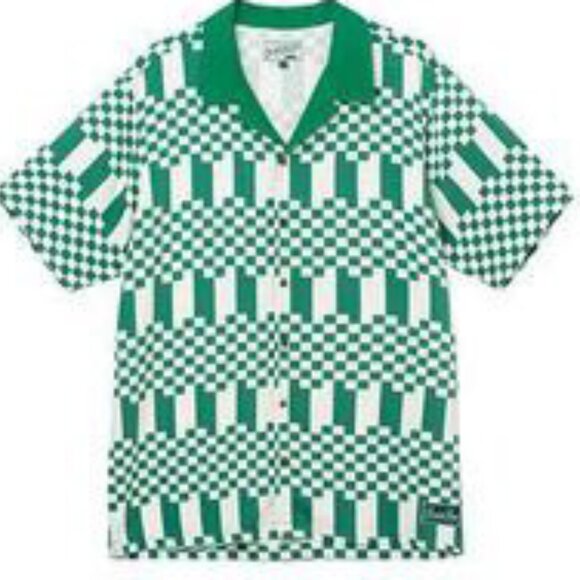 ⛳ Bogey Boys "Checkered Button Up Green" Golf Shirt. New With Tags! 2XL - Picture 2 of 11